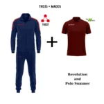 TR033-0412-ΜΠΛΕ/ΚΟΚΚΙΝΟ+MA005-0008-ΜΠΟΡΝΤΟ